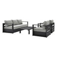 thumbnail image 1 of Pemberly Row 4-Piece Fabric/Powder-Coated Aluminum Outdoor Set in Gray, 1 of 14