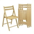 thumbnail image 1 of Pemberly Row 4 Piece Folding Chair Set in Beech Finish, 1 of 1