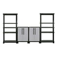 thumbnail image 1 of Pemberly Row 4-Piece Medium Storage Cabinet Set with Shelving Unit in Gray/Black, 1 of 27