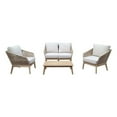 thumbnail image 1 of Pemberly Row 4-Piece Modern Acacia Wood Sofa Set in Beige Finish, 1 of 3