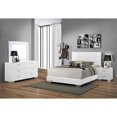thumbnail image 1 of Pemberly Row 4-Piece Modern Wood California King Bedroom Set in Glossy White, 1 of 12
