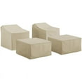 thumbnail image 1 of Pemberly Row 4 Piece Patio Conversation Cover Set in Tan, 1 of 6