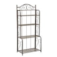 thumbnail image 1 of Pemberley Row Iron Matte Brown Bakers Rack Rectangular Folding 59", 1 of 2