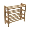 thumbnail image 1 of Pemberly Row 4 Tiers Closet Organizer Shoe Rack in Natural Beechwood, 1 of 4