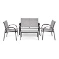 thumbnail image 1 of Pemberly Row 4-piece Contemporary Steel Patio Furniture Set in Gray, 1 of 8