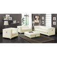thumbnail image 1 of Pemberly Row 4-piece Modern Faux Leather Upholstered Tufted Sofa Set White, 1 of 13