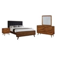 thumbnail image 1 of Pemberly Row 4-piece Queen Wood Bedroom Set Dark Walnut and Dark Gray, 1 of 6