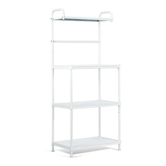 Pemberly Row 4-tier Contemporary Iron Baker's Rack with Thicken Pipes in White