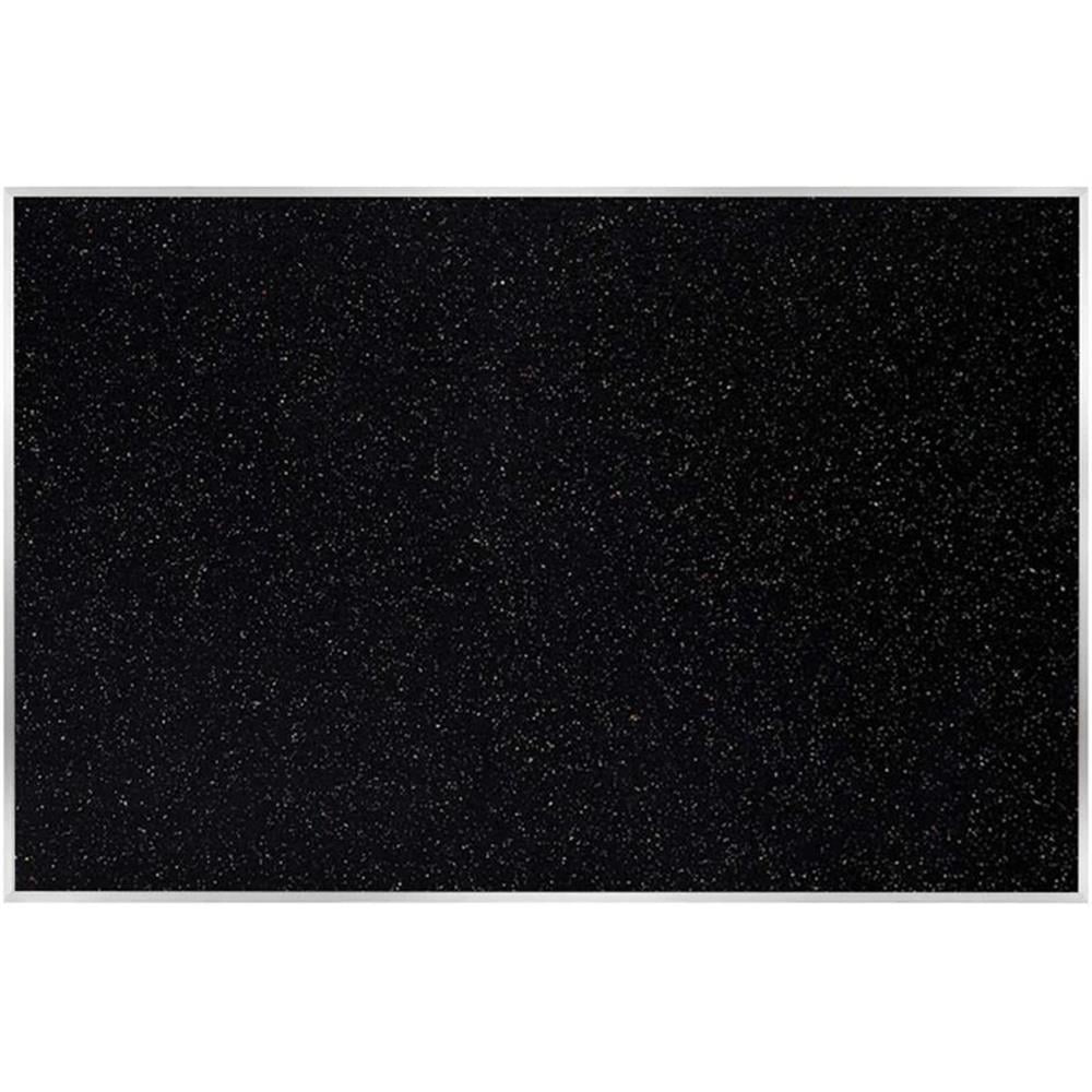 Pemberly Row 4' x 5' Rubber Bulletin Board with Aluminum Frame in Multi-Color