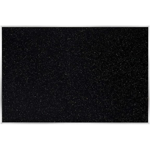 Pemberly Row 4' x 5' Rubber Bulletin Board with Aluminum Frame in Multi-Color