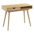 thumbnail image 1 of Pemberly Row 40"W Writing Desk in Natural Oak - Engineered Wood, 1 of 7