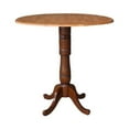 thumbnail image 1 of Pemberly Row 42" Round Dual Drop Leaf Pedestal Table in Brown, 1 of 8