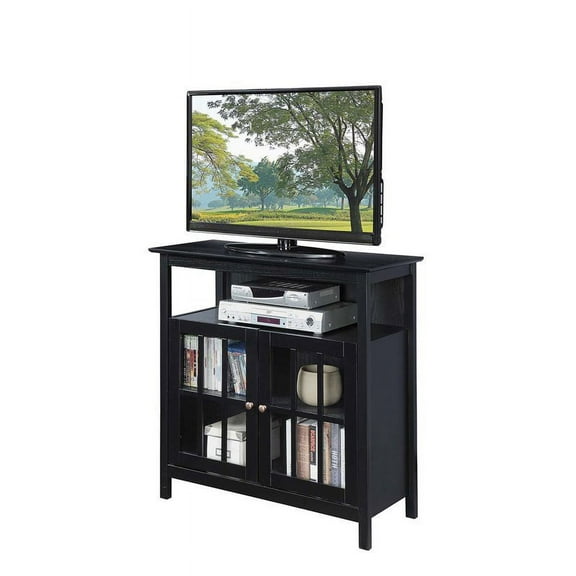 Pemberly Row 42" TV Stand with Storage in Black