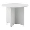 thumbnail image 1 of Pemberly Row 42W Round Conference Table with Wood Base - White - Engineered Wood, 1 of 7