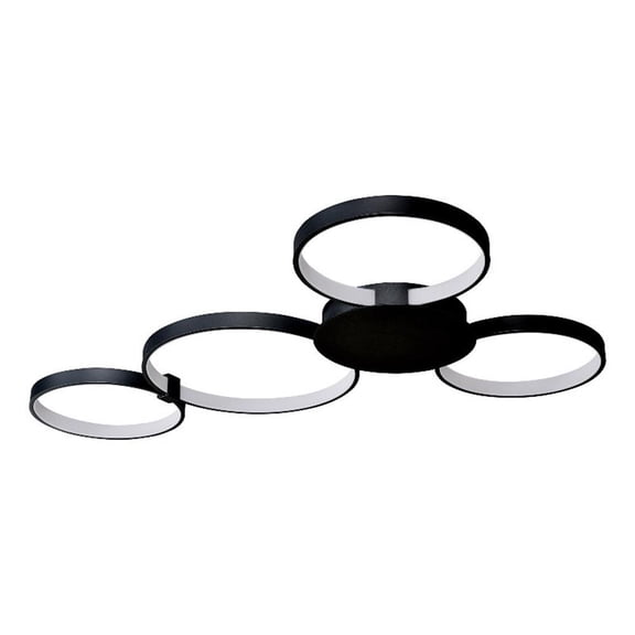 Pemberly Row 43" Aluminum ETL Certified Integrated LED Ceiling Fixture in Black