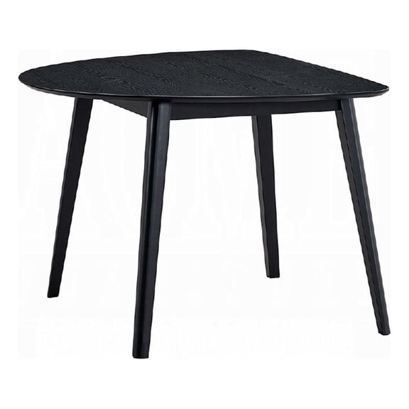 Pemberly Row 43 Inch Half Moon Dining Table in Scandinavian Black Wood