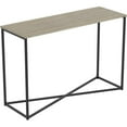 thumbnail image 1 of Pemberly Row 44"L Black X Metal Console Table in Dark Taupe Finish, 1 of 3
