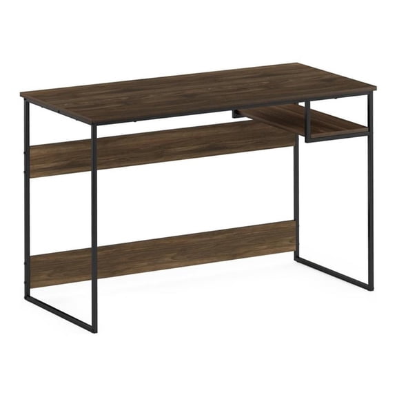 Pemberly Row 45" Engineered Wood Modern LifeStudy Desk in Walnut