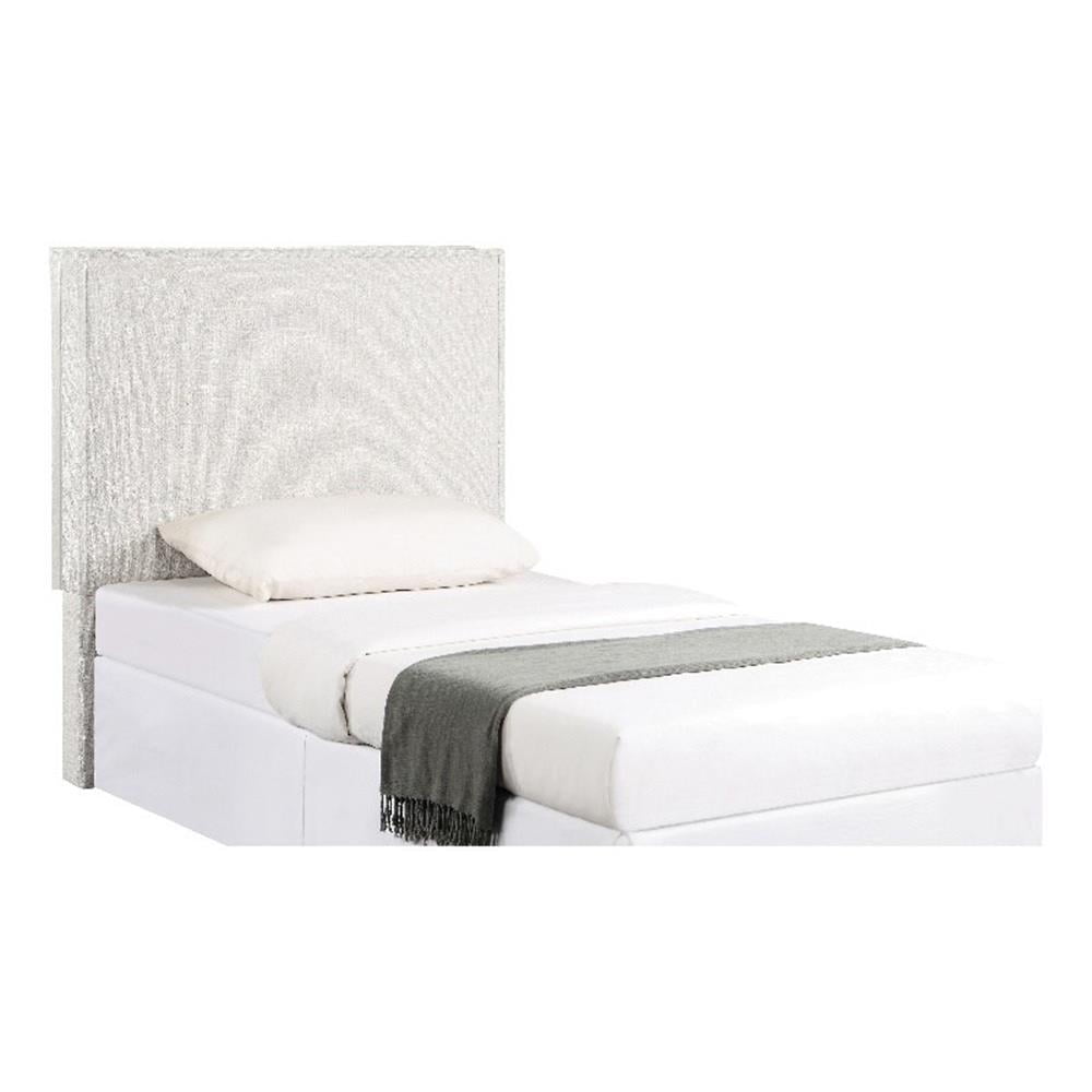 Pemberly Row 46.5" x 43" Modern Fabric Twin Headboard in Sand Beige