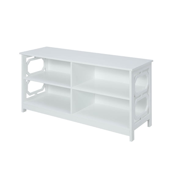 Pemberly Row 46"TV Stand Entertainment Console with Storage in White