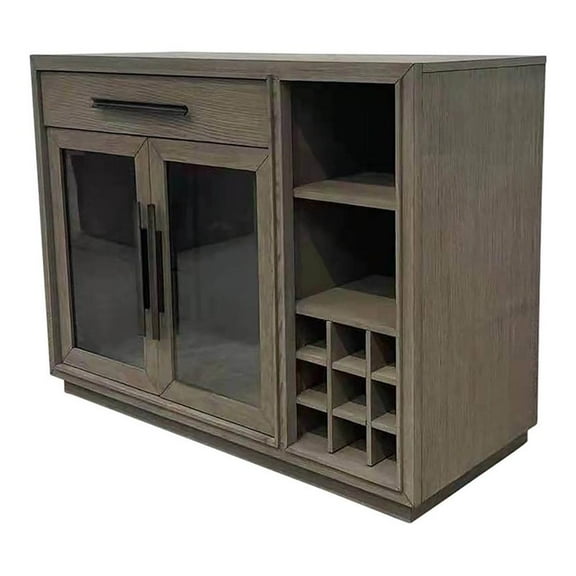 Pemberly Row 47.5"W Modern Wood Dining Multi-functional Server in Gray
