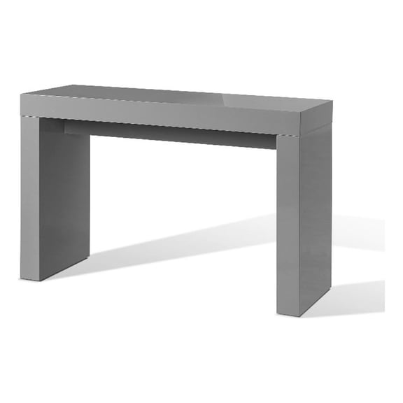 Pemberly Row 47" Console Table with Minimalist Rectangular Top in Lacquered Gray
