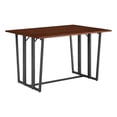 thumbnail image 1 of Pemberly Row 47" Modern Drop-Leaf Wood Dining Table - Dark Walnut / Black, 1 of 6