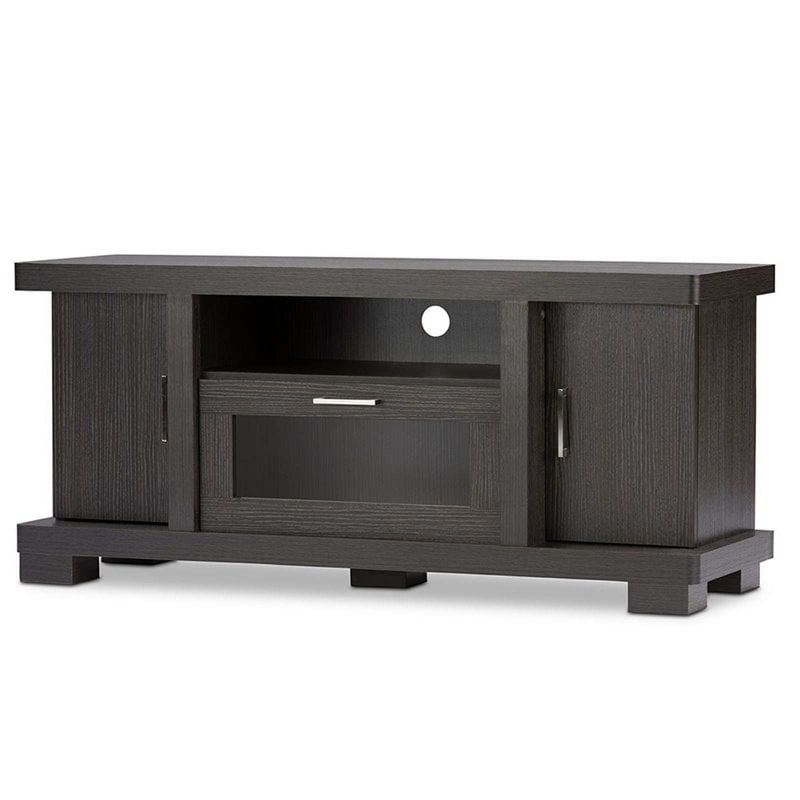 Espresso Elegance 50'' Engineered Wood TV Stand with Glass Doors
