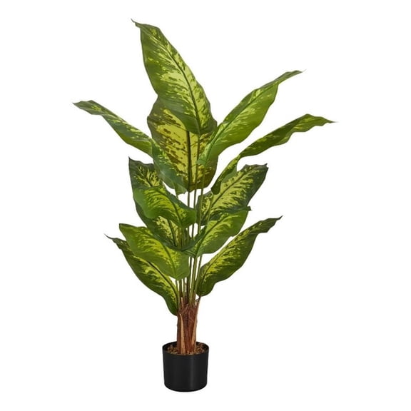 Pemberly Row 47" Tall Indoor Artificial Evergreen Tree with 12 Leaves