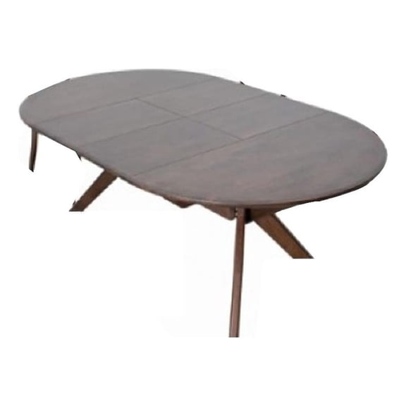 Pemberly Row 47 to 79 Inch Dining Table Extendable Brown Full Solid Wood Top