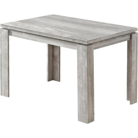 Pemberly Row 47" x 32" Contemporary Wooden Paneled Dining Table in Gray