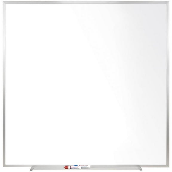 Pemberly Row 48.5" x 48.5" Aluminum Frame Ceramic Magnetic Whiteboard