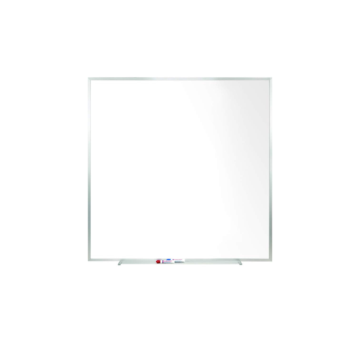 Pemberly Row 48.5" x 48.5" Aluminum Frame Ceramic Magnetic Whiteboard