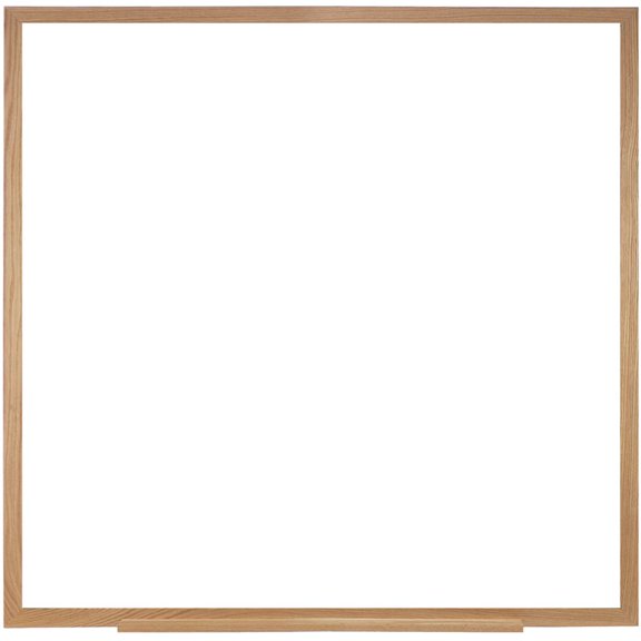 Pemberly Row 48.5" x 48.5" Wood Frame Non-Magnetic Whiteboard