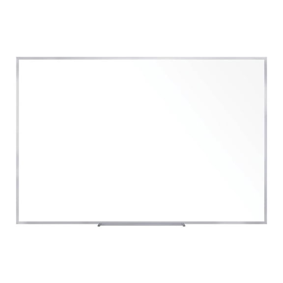 Pemberly Row 48.5" x 72.5" Silver Aluminum Frame Non-Magnetic Whiteboard