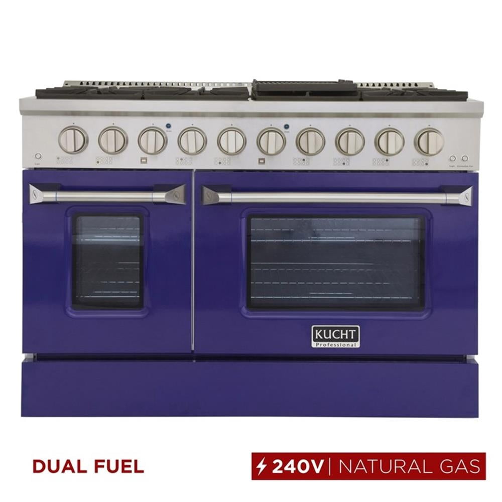Pemberly Row 48" 6.7 cu. ft. Dual Fuel Range for Natural Gas in Blue