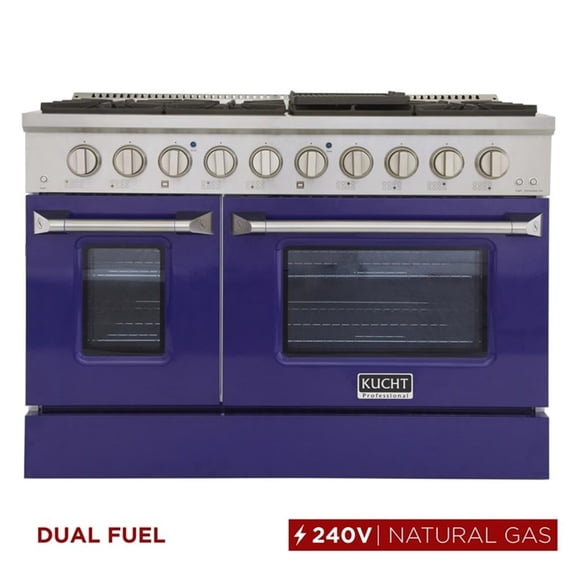 Pemberly Row 48" 6.7 cu. ft. Dual Fuel Range for Natural Gas in Blue