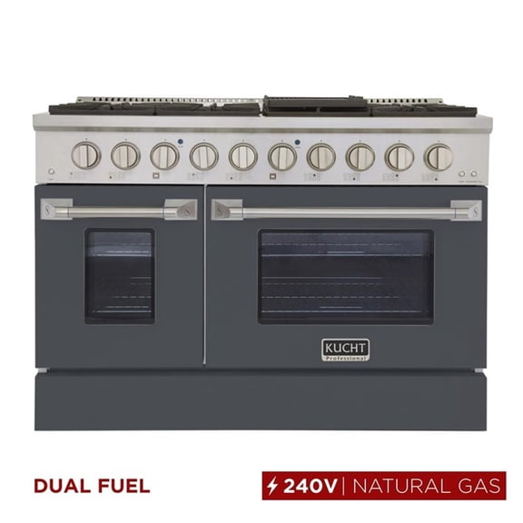 Pemberly Row 48" 6.7 cu. ft. Dual Fuel Range for Natural Gas in Gray