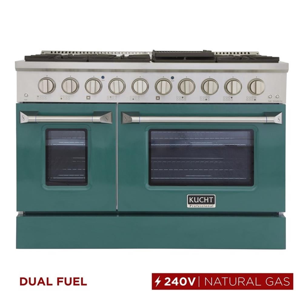 Pemberly Row 48" 6.7 cu. ft. Dual Fuel Range for Natural Gas in Green
