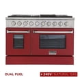 thumbnail image 1 of Pemberly Row 48" 6.7 cu. ft. Dual Fuel Range for Natural Gas in Red, 1 of 15