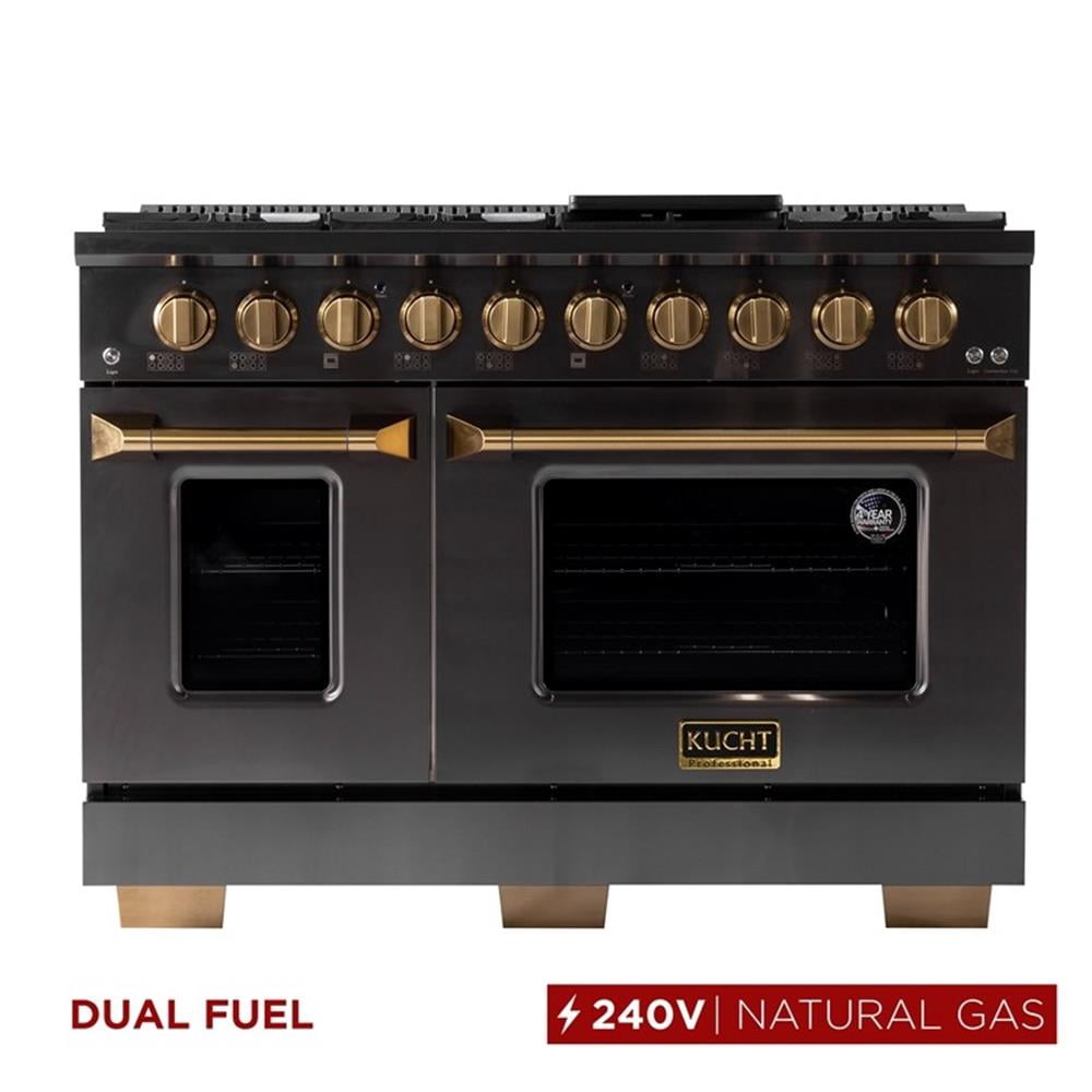 Pemberly Row 48" 6.7 cu. ft. Dual Fuel Range for Natural Gas in Titanium Steel