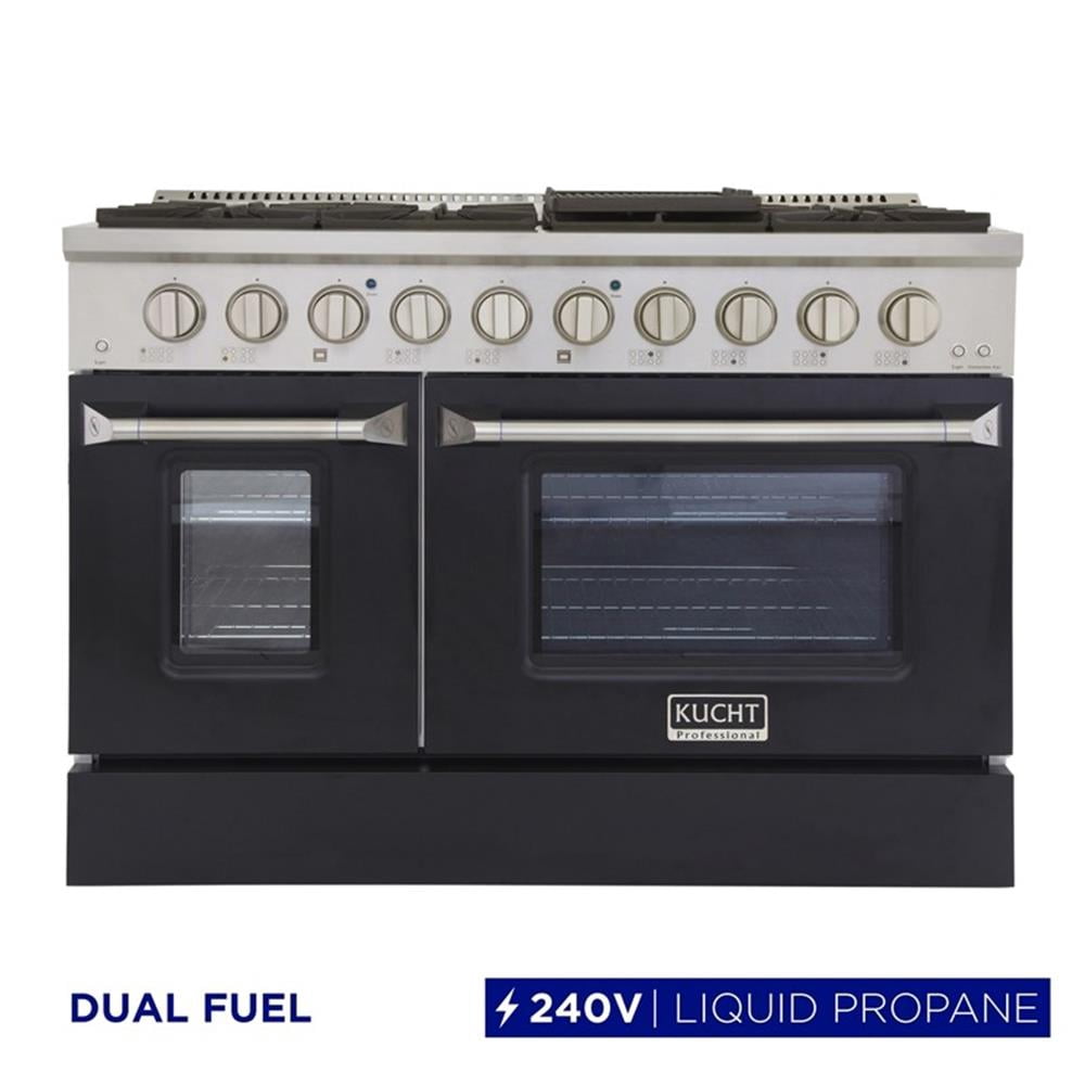 Pemberly Row 48" 6.7 cu. ft. Dual Fuel Range for Propane Gas in Black
