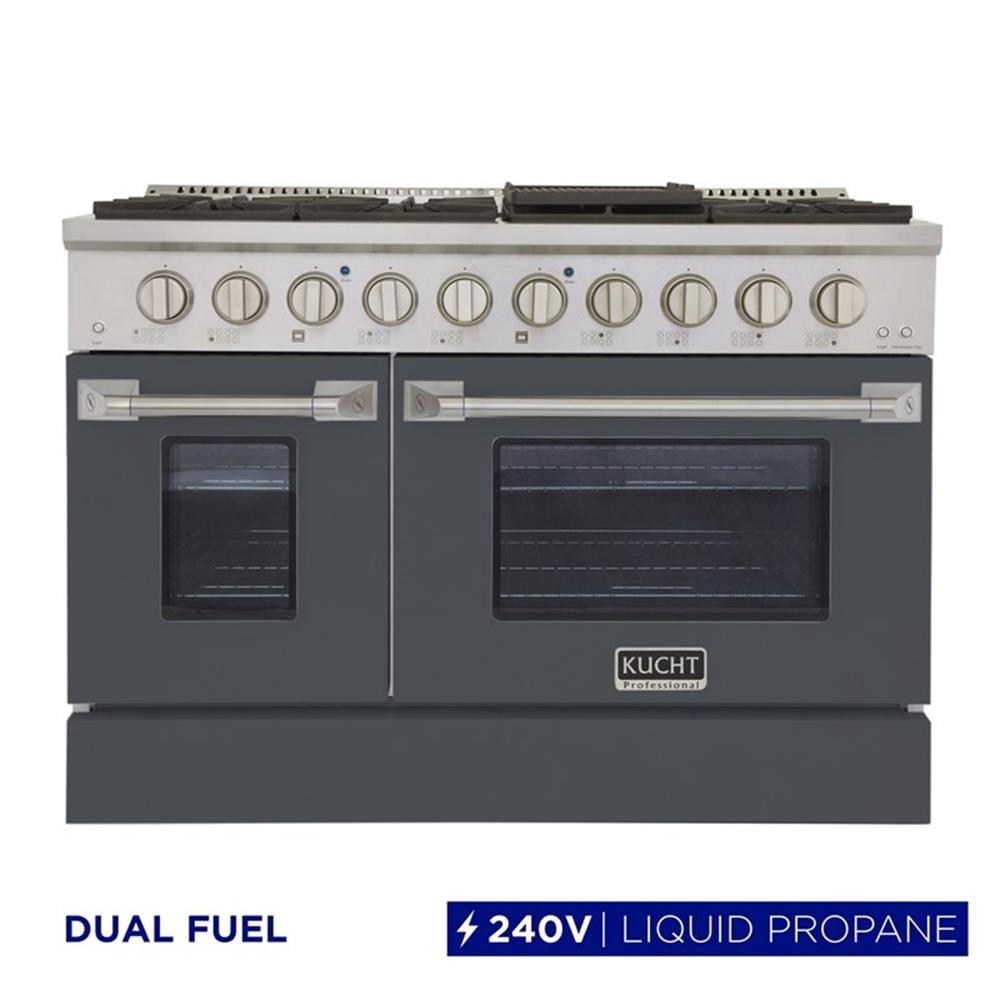 Pemberly Row 48" 6.7 cu. ft. Dual Fuel Range for Propane Gas in Gray