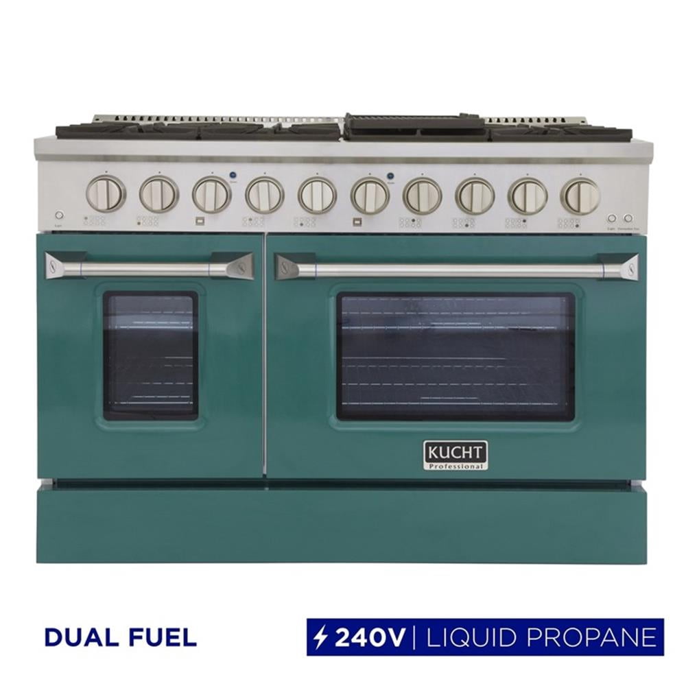 Pemberly Row 48" 6.7 cu. ft. Dual Fuel Range for Propane Gas in Green