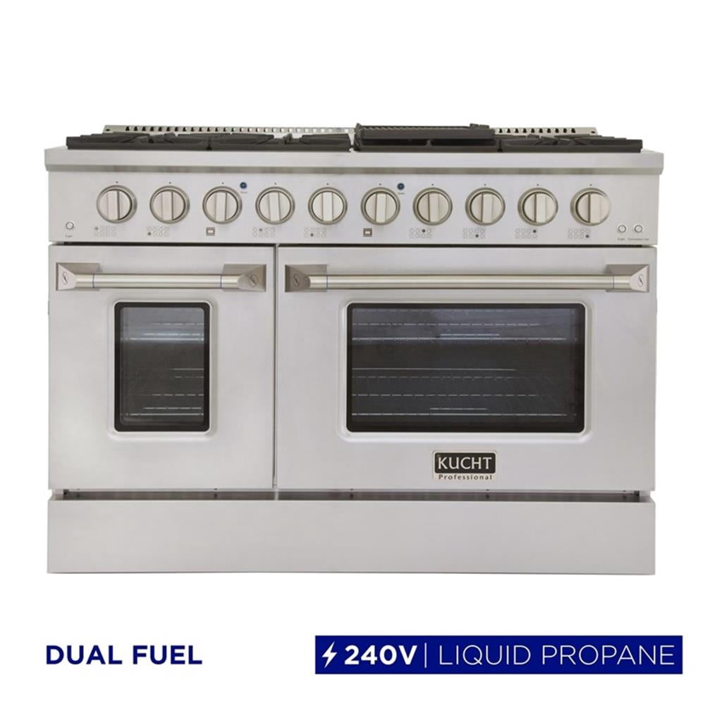 Pemberly Row 48" 6.7 cu. ft. Dual Fuel Range for Propane Gas in Stainless Steel