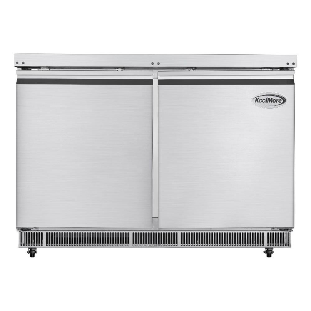 Pemberly Row 48" Commercial Refrigerated Prep Station Cold Table Refrigerator