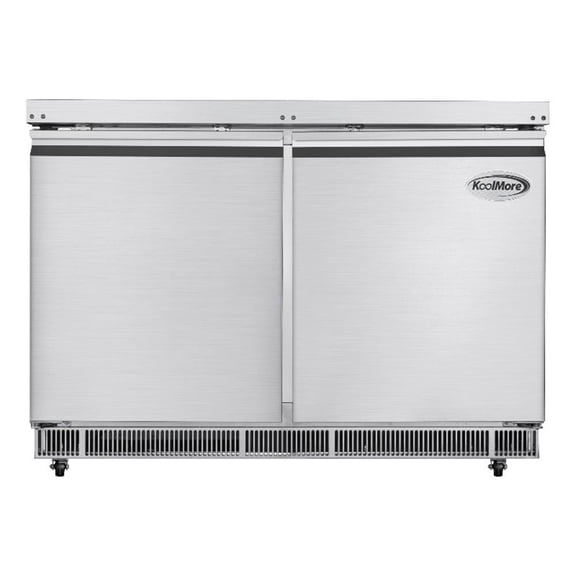 Pemberly Row 48" Commercial Refrigerated Prep Station Cold Table Refrigerator
