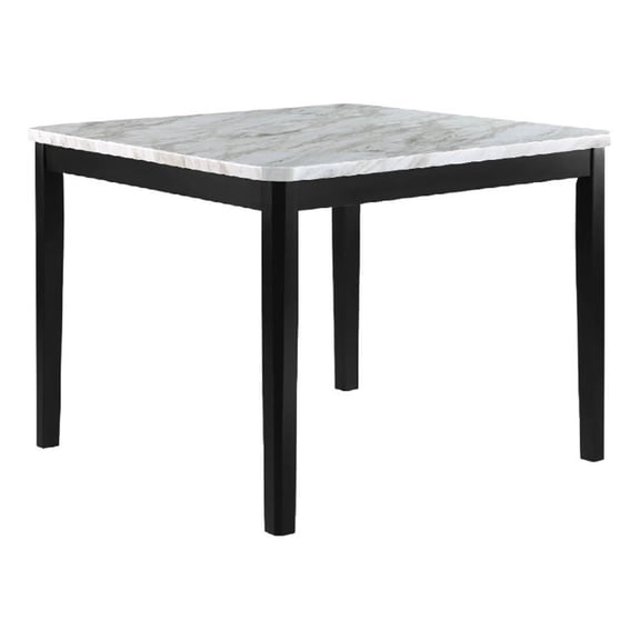 Pemberly Row 48-Inch Counter Height Table with White Faux Marble Top