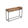 thumbnail image 1 of Pemberly Row 48"L 2-Drawers Black Metal Console Table in Brown Reclaimed Wood, 1 of 4