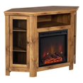 thumbnail image 1 of Pemberly Row 48" MDF Corner Fireplace TV Stand in Barnwood Finish, 1 of 13